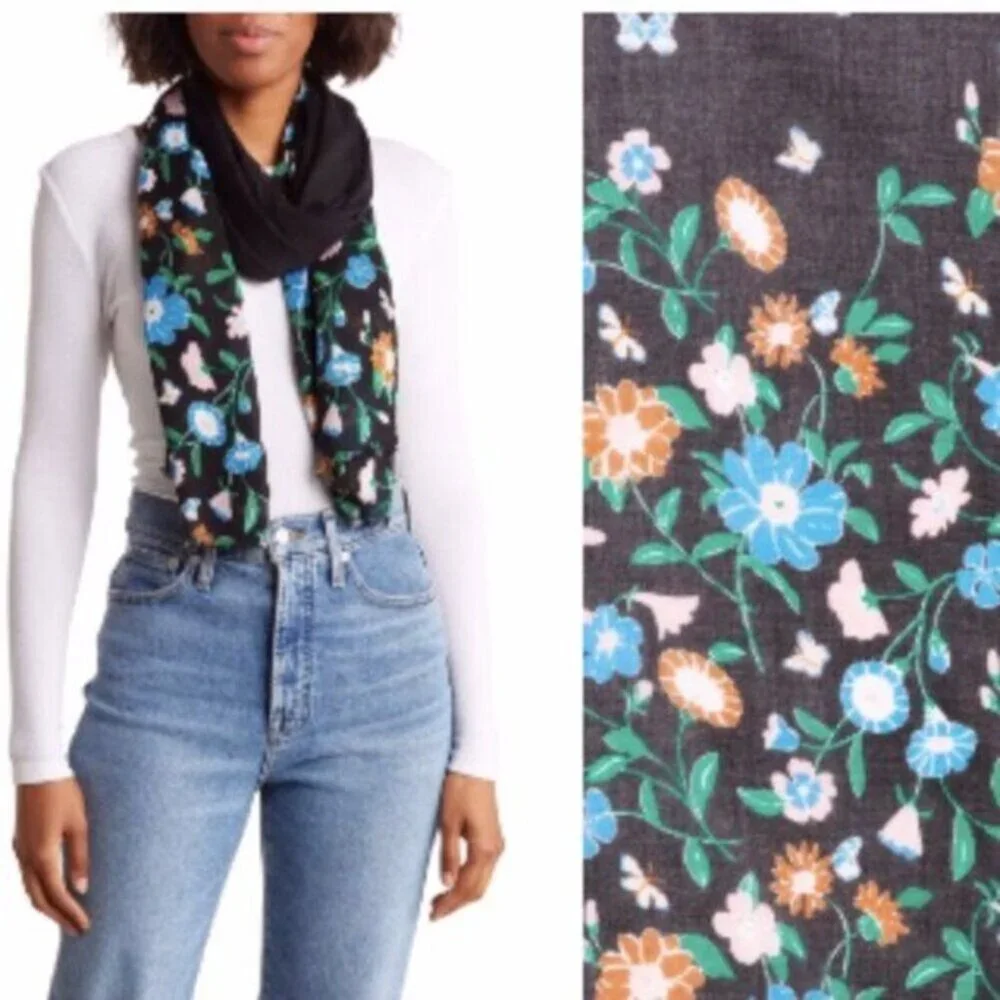 kate spade new york floral garden oblong scarf
